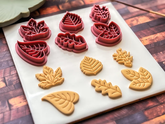 Leaf Clay Cutter | Set Of 6 Designs | Polymer Clay & Fondant-Floral Clay Cutters