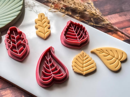Leaf Clay Cutter | Set Of 6 Designs | Polymer Clay & Fondant-Floral Clay Cutters