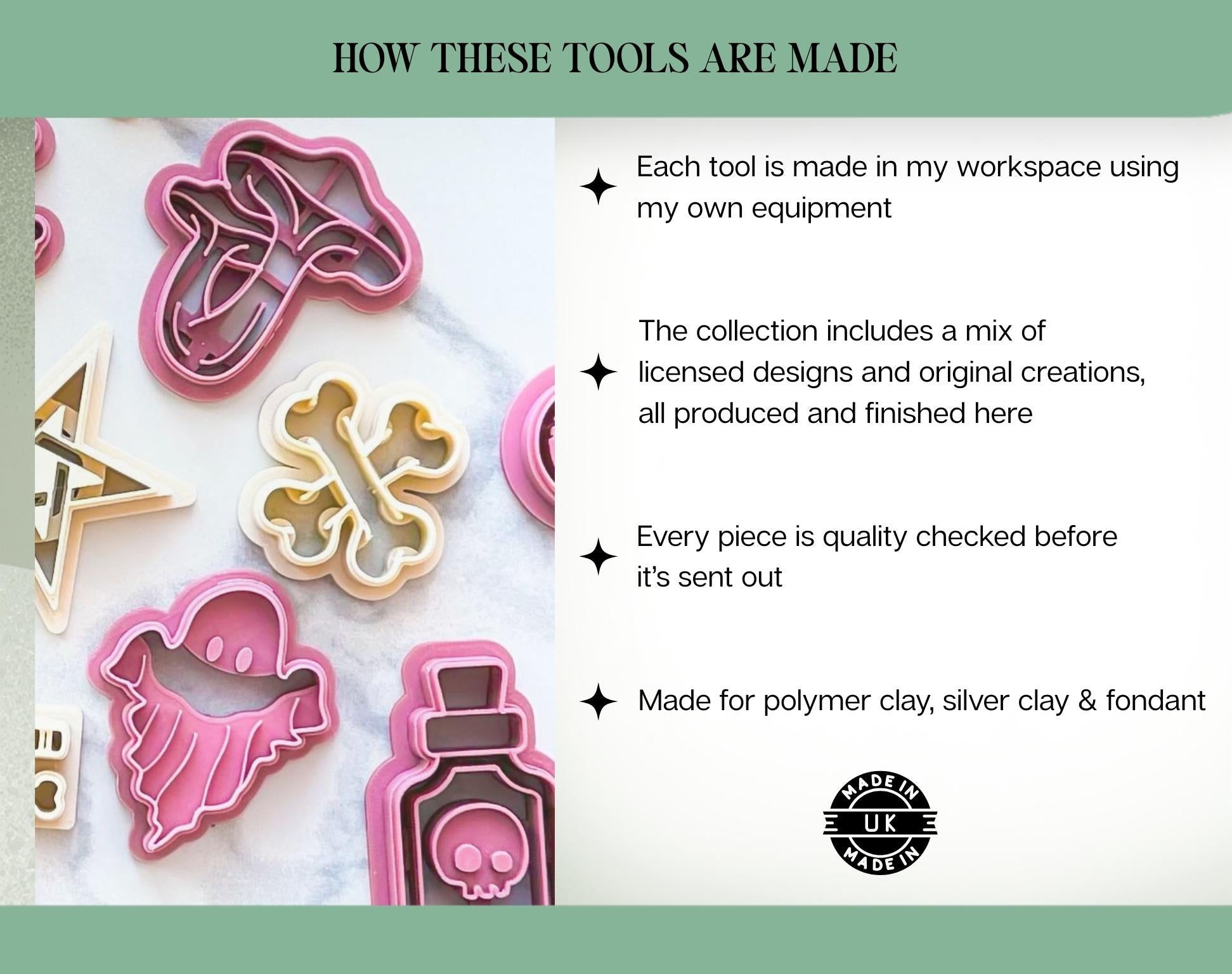 Leaf Clay Cutter | Set Of 6 Designs | Polymer Clay & Fondant-Floral Clay Cutters