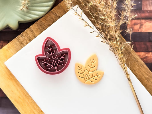 3 Pointed Leaf Clay Cutter | Polymer Clay | Fondant | 5 Sizes | UK Made-Floral Clay Cutters