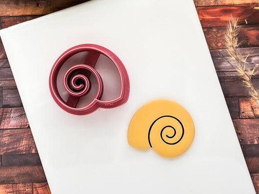Simple Spiral Sea Shell Cutter, For Polymer Clay, Silver Clay And Fondant, 1.5 - 4.5 cm-Summer Clay Cutters