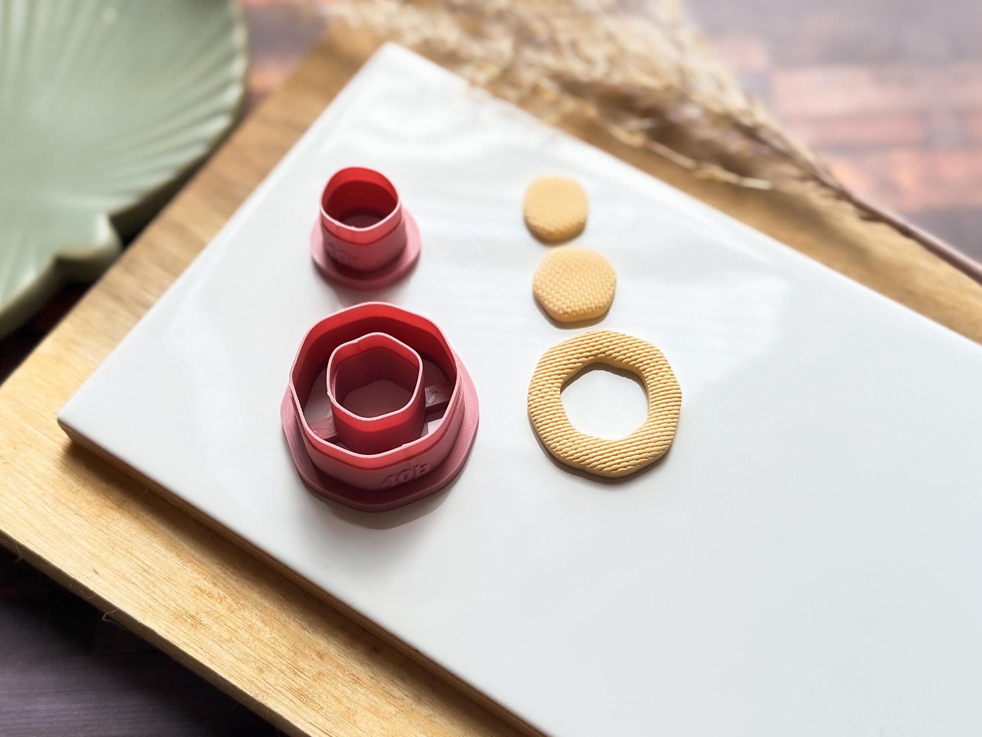 Organic Hexagon Earring Cutters | Polymer Clay Cutting Tools |-Earring Cutter Sets