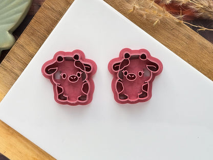 Baby Cow Clay Cutter | Cute Farm Animal Polymer Clay Tool | Fondant Cutting Tool-Animal & Nature Cutters