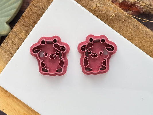 Baby Cow Clay Cutter | Cute Farm Animal Polymer Clay Tool | Fondant Cutting Tool-Animal & Nature Cutters