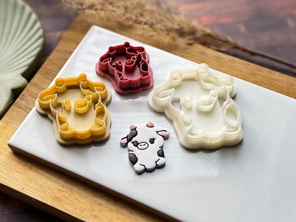 Baby Cow Clay Cutter | Cute Farm Animal Polymer Clay Tool | Fondant Cutting Tool-Animal & Nature Cutters