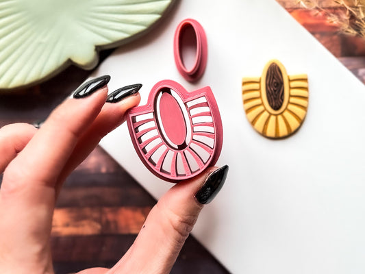 Boho Bezel Cutter 1, Ethnic Style Earring Tool For Clay-Boho Clay Cutters