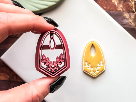 Boho Clay Cutter, Donut Style With Floral Stamp Detail, 4 Sizes, Made in UK-Boho Clay Cutters