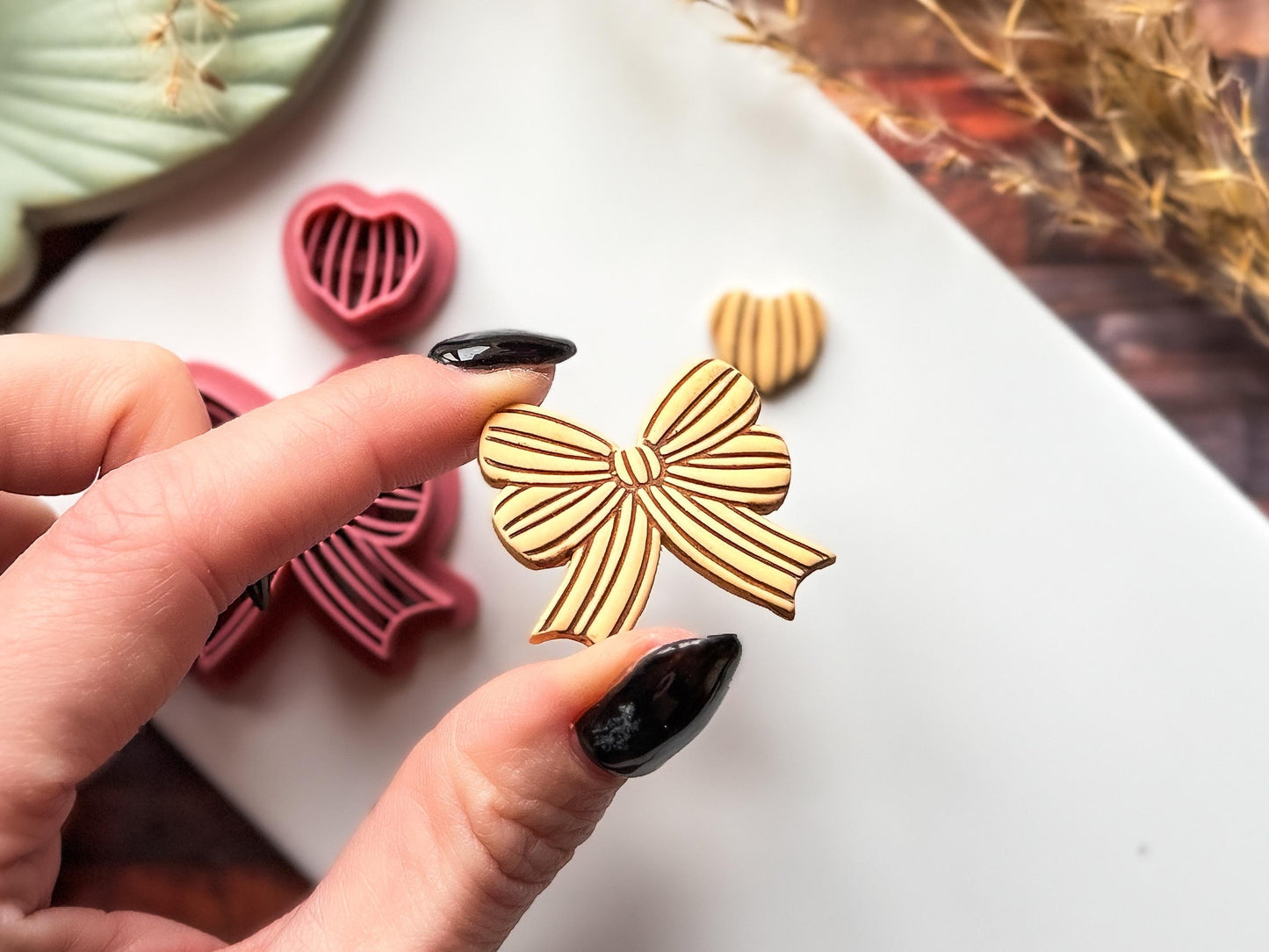 Ribbon Bow Clay Cutter, Stripes Design, Various Sizes, UK Made-Summer Clay Cutters