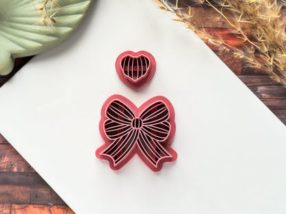 Ribbon Bow Clay Cutter, Stripes Design, Various Sizes, UK Made-Summer Clay Cutters