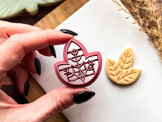 3 Pointed Leaf Clay Cutter | Polymer Clay | Fondant | 5 Sizes | UK Made-Floral Clay Cutters