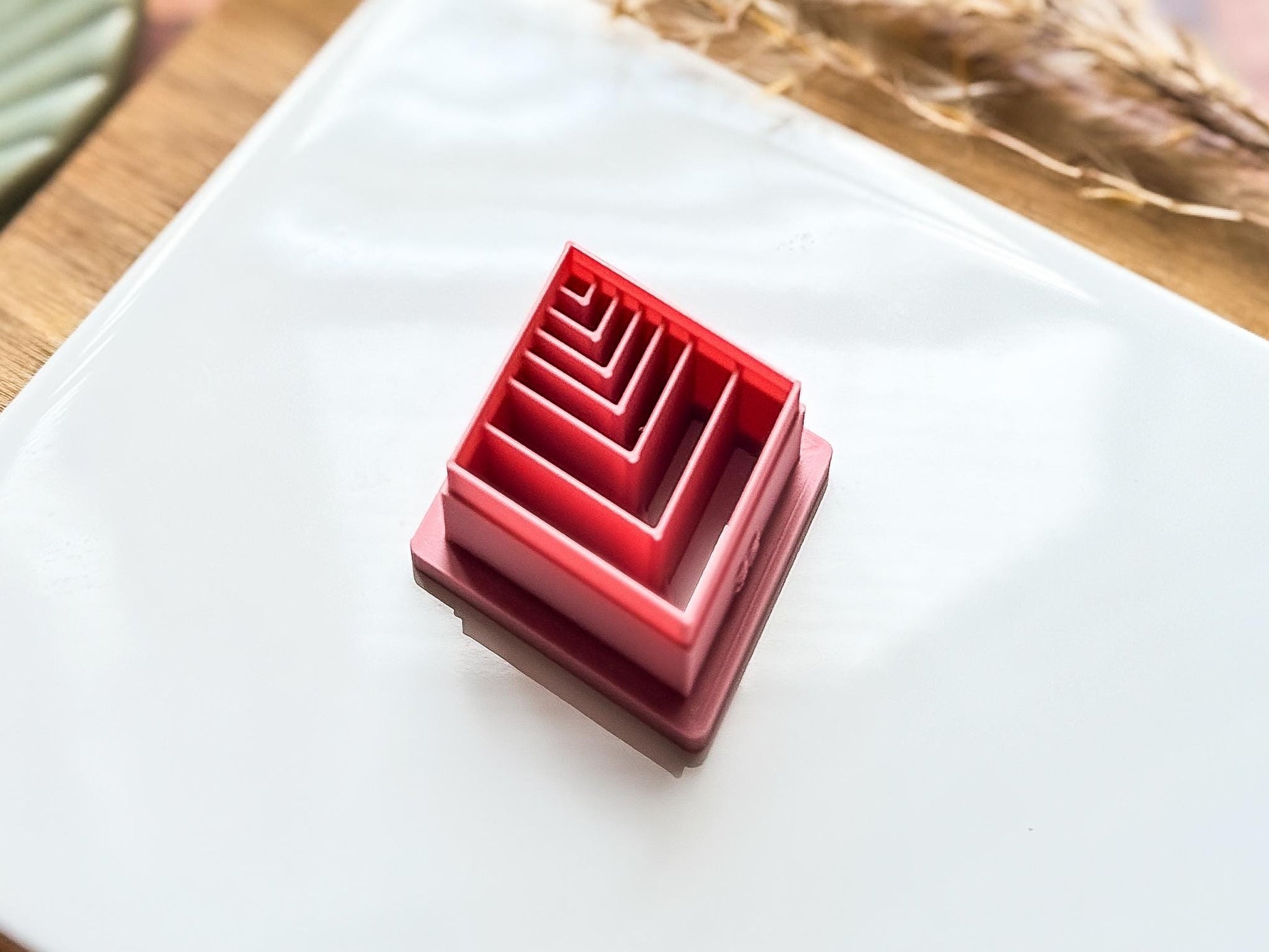 Dimond Shaped Polymer Clay Cutter, Lined Rhombus, Various Sizes-Basic Clay Cutters