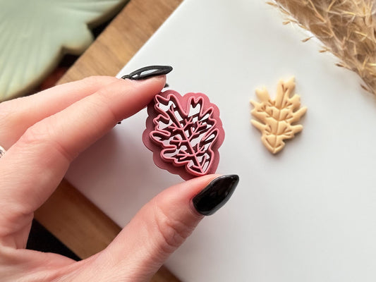 Nature-inspired pointed leaf cutter cottagecore botanical jewellery making tool