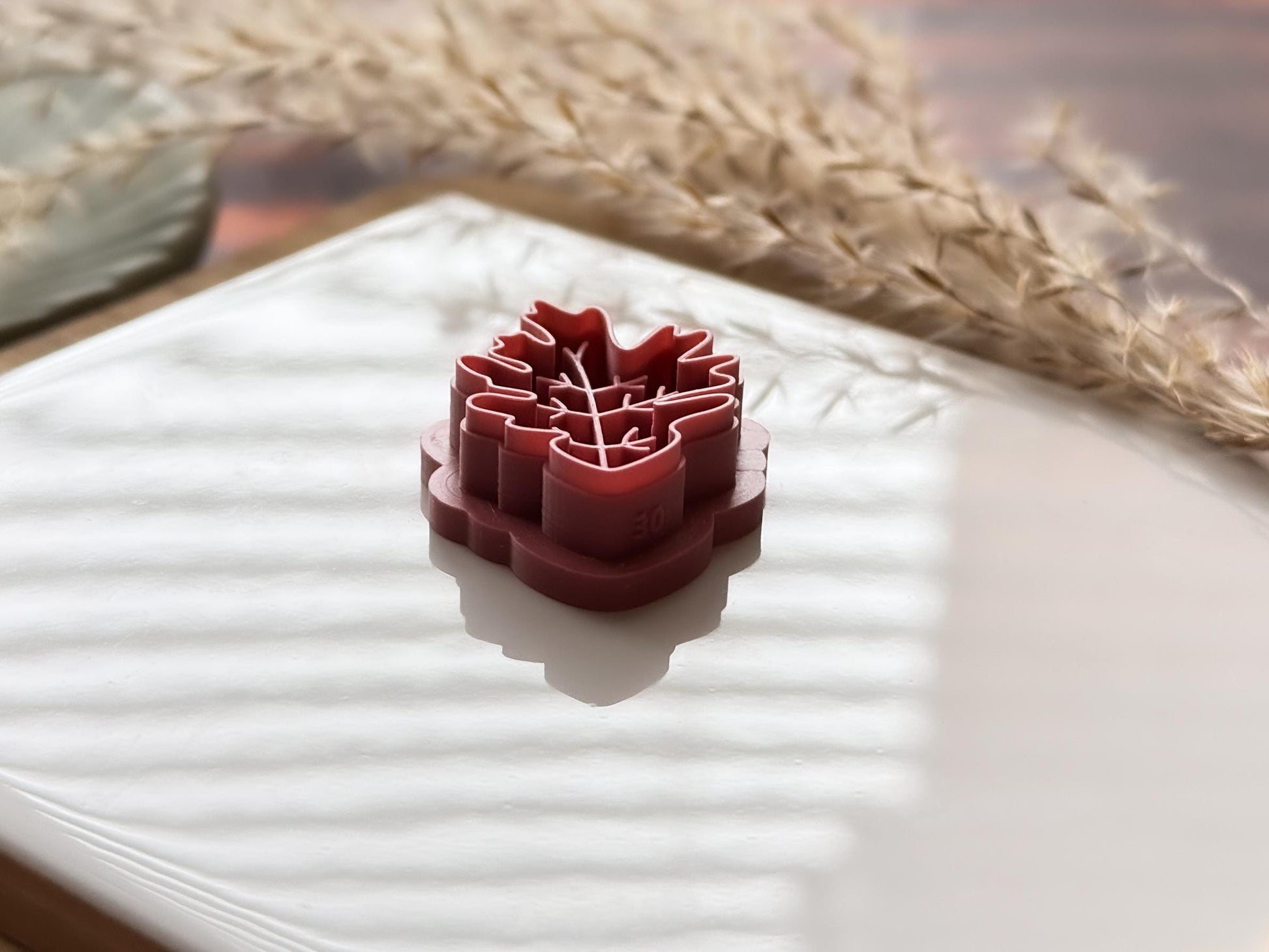 Botanical leaf clay cutter for fondant cake decorating and polymer clay earrings