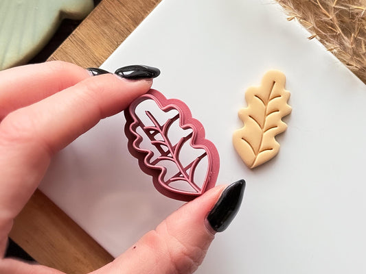 Oak Leaf Clay Cutter | Polymer Clay | Fondant | 5 Sizes | UK Made-Floral Clay Cutters