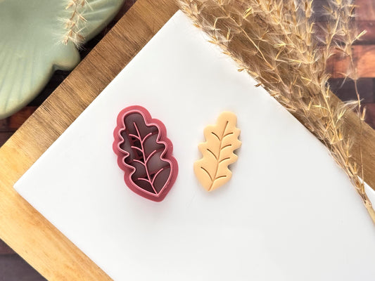 Oak Leaf Clay Cutter | Polymer Clay | Fondant | 5 Sizes | UK Made-Floral Clay Cutters