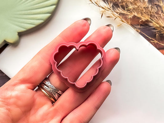 Scalloped Heart Clay Cutter | Polymer Clay Cutting Tools | Fondant | 7 Sizes | UK Made-Valentines Clay Cutters