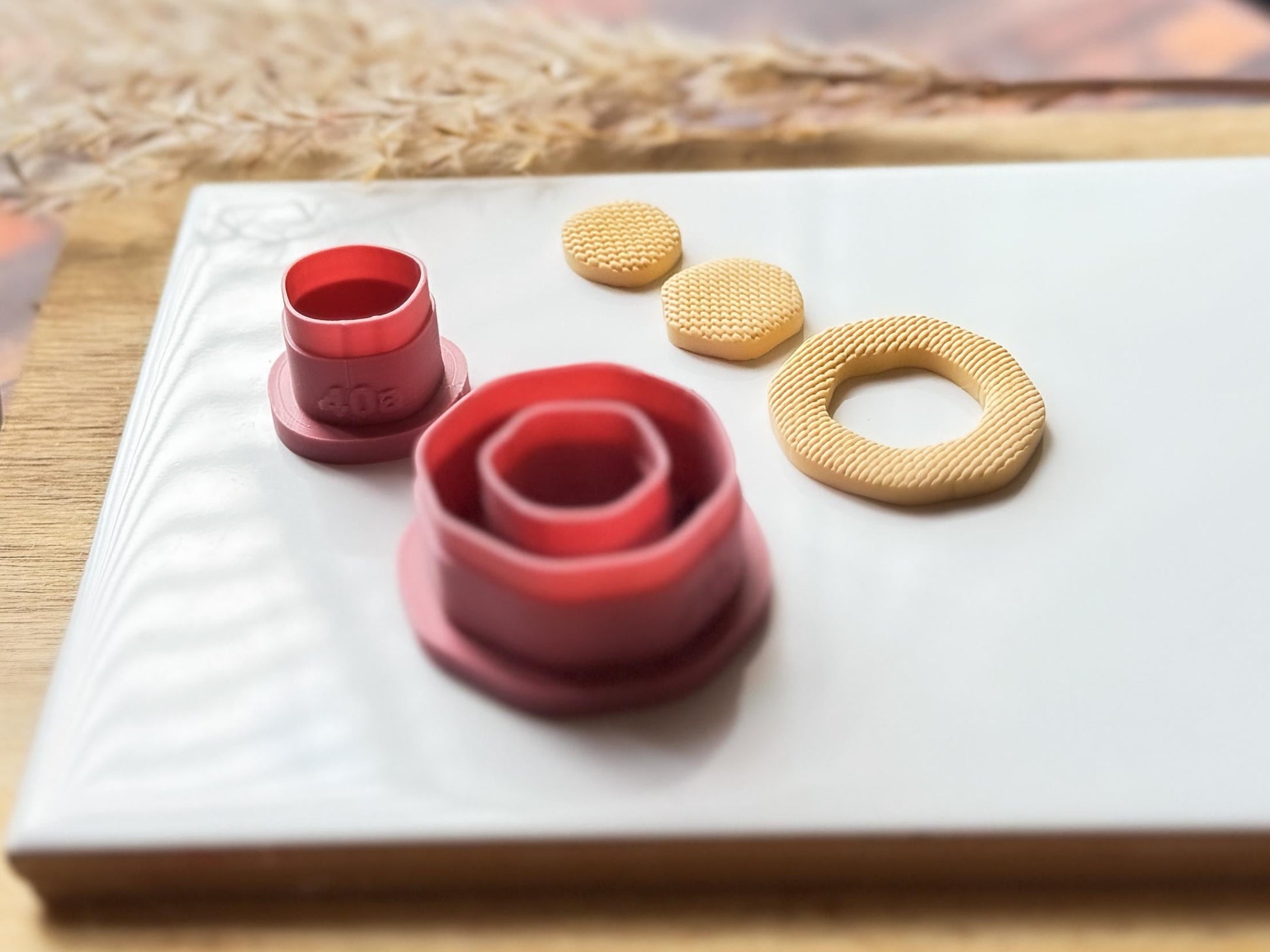 Organic Hexagon Earring Cutters | Polymer Clay Cutting Tools |-Earring Cutter Sets