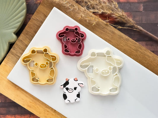 Baby Cow Clay Cutter | Cute Farm Animal Polymer Clay Tool | Fondant Cutting Tool-Animal & Nature Cutters
