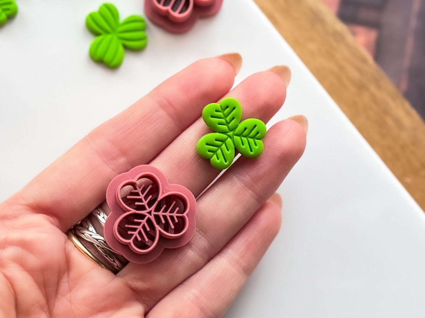 Clover Leaf Clay Cutter Set, Mixture of 4 Leaf & 3 Leaf Designs-Animal & Nature Cutters