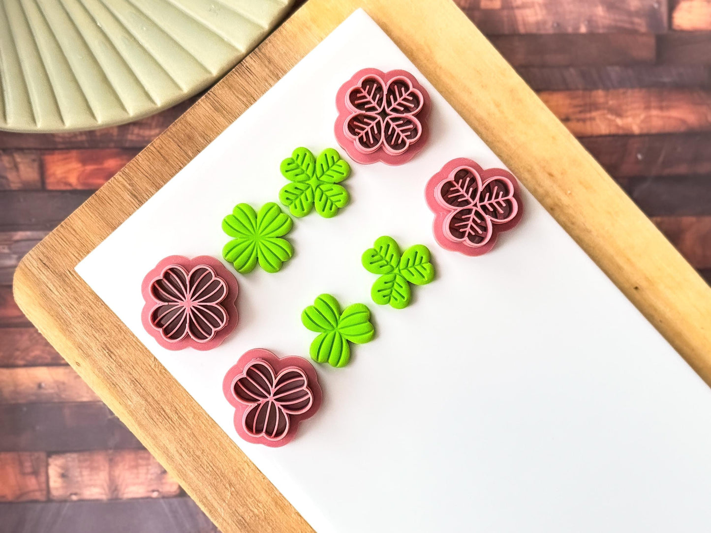 Clover Leaf Clay Cutter Set, Mixture of 4 Leaf & 3 Leaf Designs-Animal & Nature Cutters