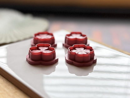 Debossing Clover Leaf Clay Cutter Set, Mixture of 4 Leaf & 3 Leaf Designs-Animal & Nature Cutters