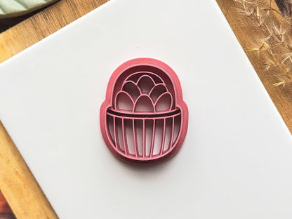 Easter Egg Basket Cutter, Polymer Clay & Fondant, All-In-One Design, 5 Sizes-Easter Clay Cutters