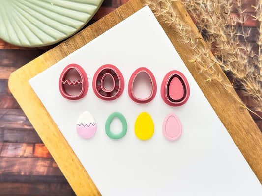 Easter Egg Shaped Polymer Clay Cutter Set of 4-Easter Clay Cutters