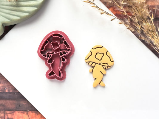 Walking Mushroom Clay Cutter, Whimsical Themed Clay & Fondant Tool-Animal & Nature Cutters