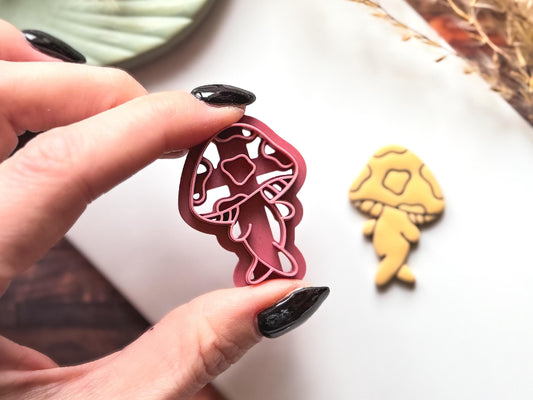 Walking Mushroom Clay Cutter, Whimsical Themed Clay & Fondant Tool-Animal & Nature Cutters