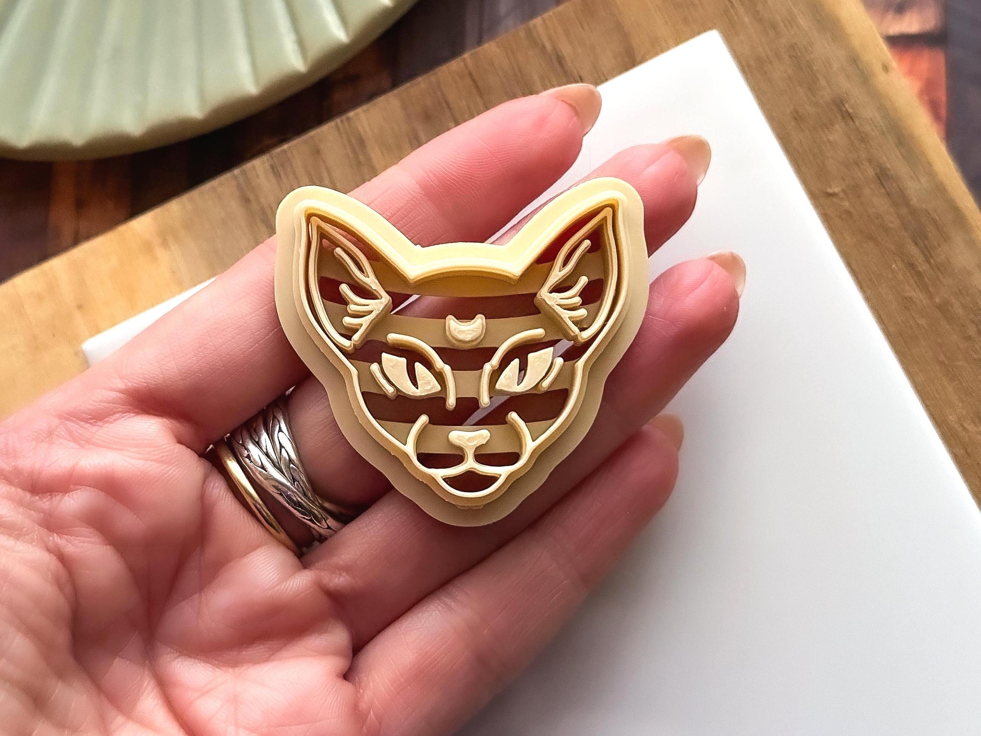 Moon Sphynx gothic cat face, hgihly detailed with crescent moon symbol
