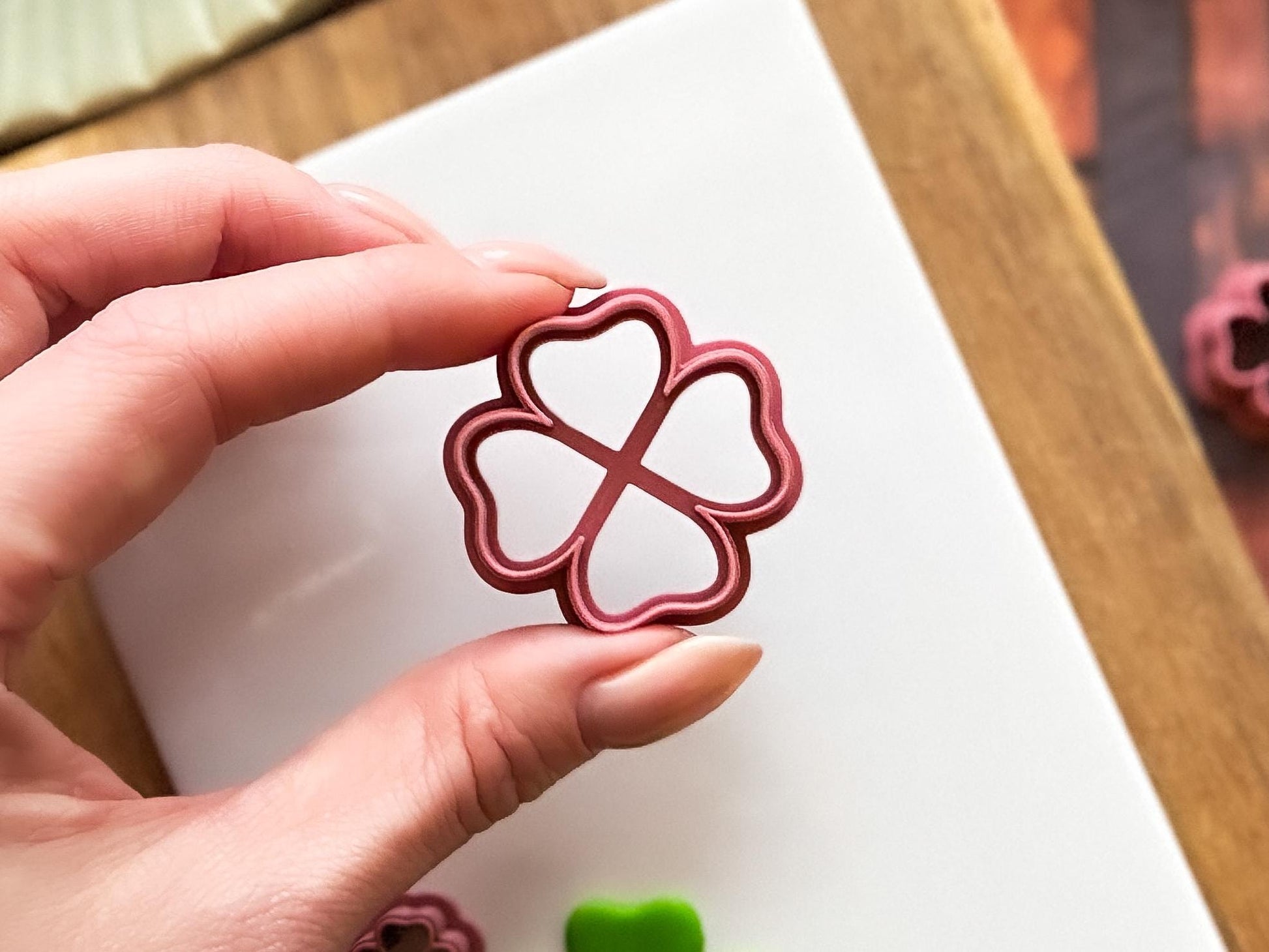 Four Leaf Clover Cutter, Outline Shape For Polymer Clay & Fondant 0.5 - 7 cm-Floral Clay Cutters