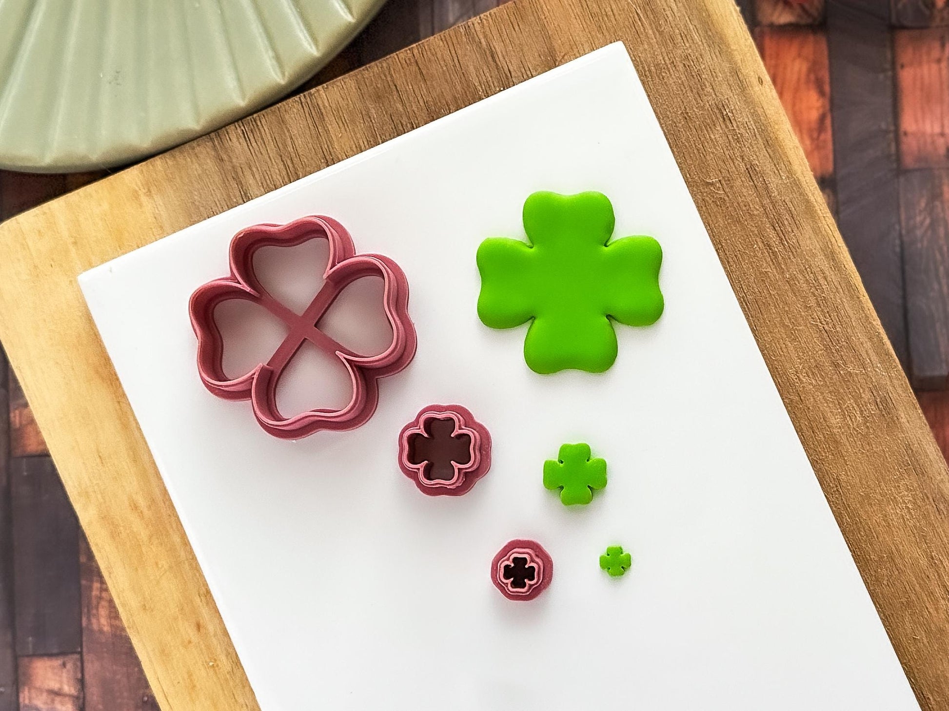 Four Leaf Clover Cutter, Outline Shape For Polymer Clay & Fondant 0.5 - 7 cm-Floral Clay Cutters