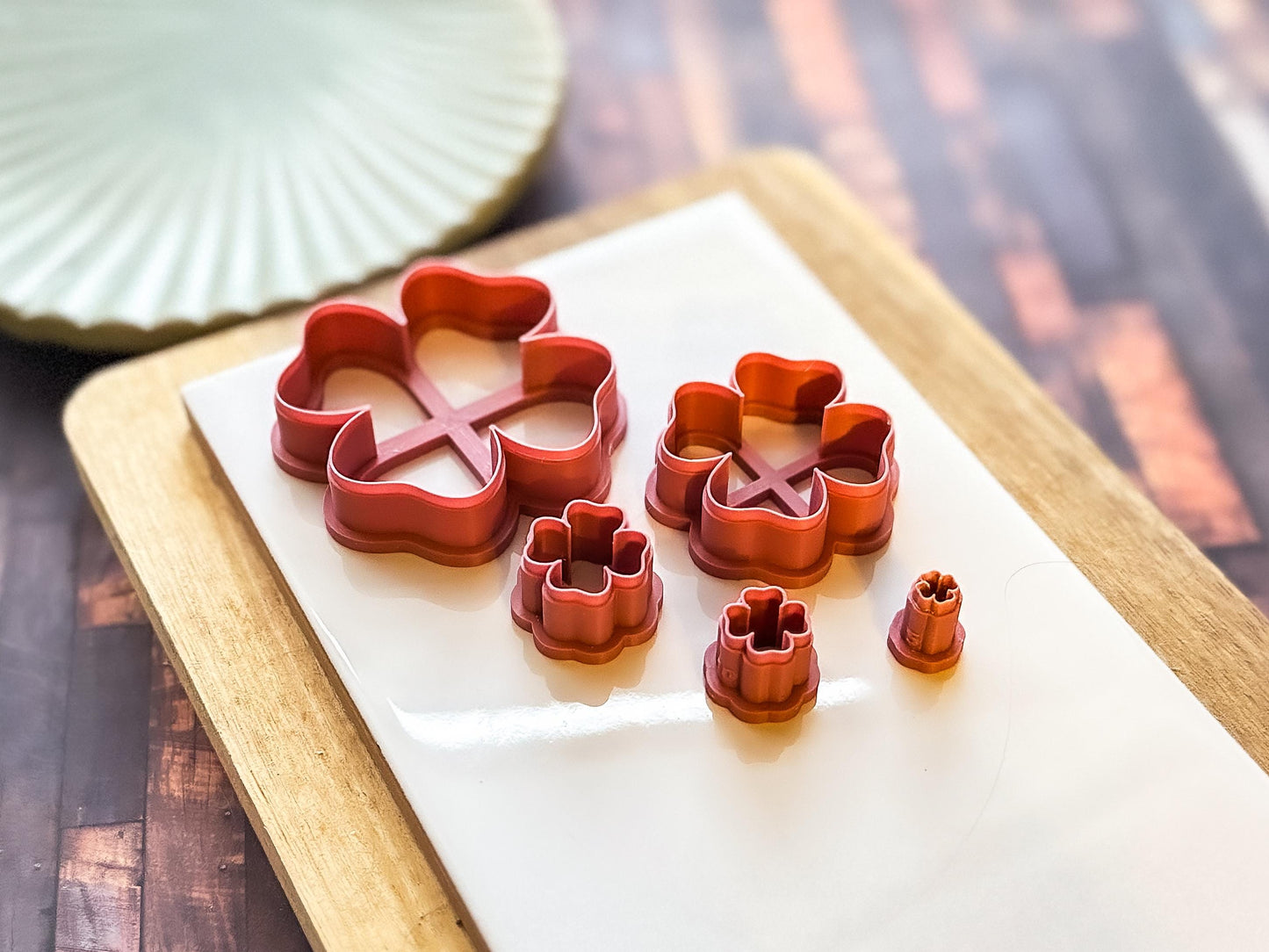 Four Leaf Clover Cutter, Outline Shape For Polymer Clay & Fondant 0.5 - 7 cm-Floral Clay Cutters