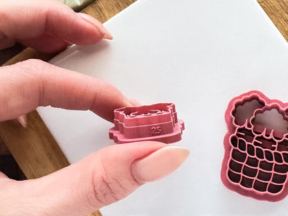 Basket Of Carrots Easter And Spring Clay Cutter, 2.5 - 4.5 cm Options-Easter Clay Cutters