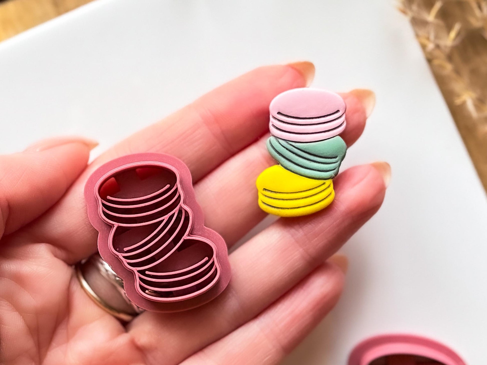 Macaron Clay Cutter, Desert Themed Polymer Clay & Fondant Cutting Tool-Food Themed Clay Cutters