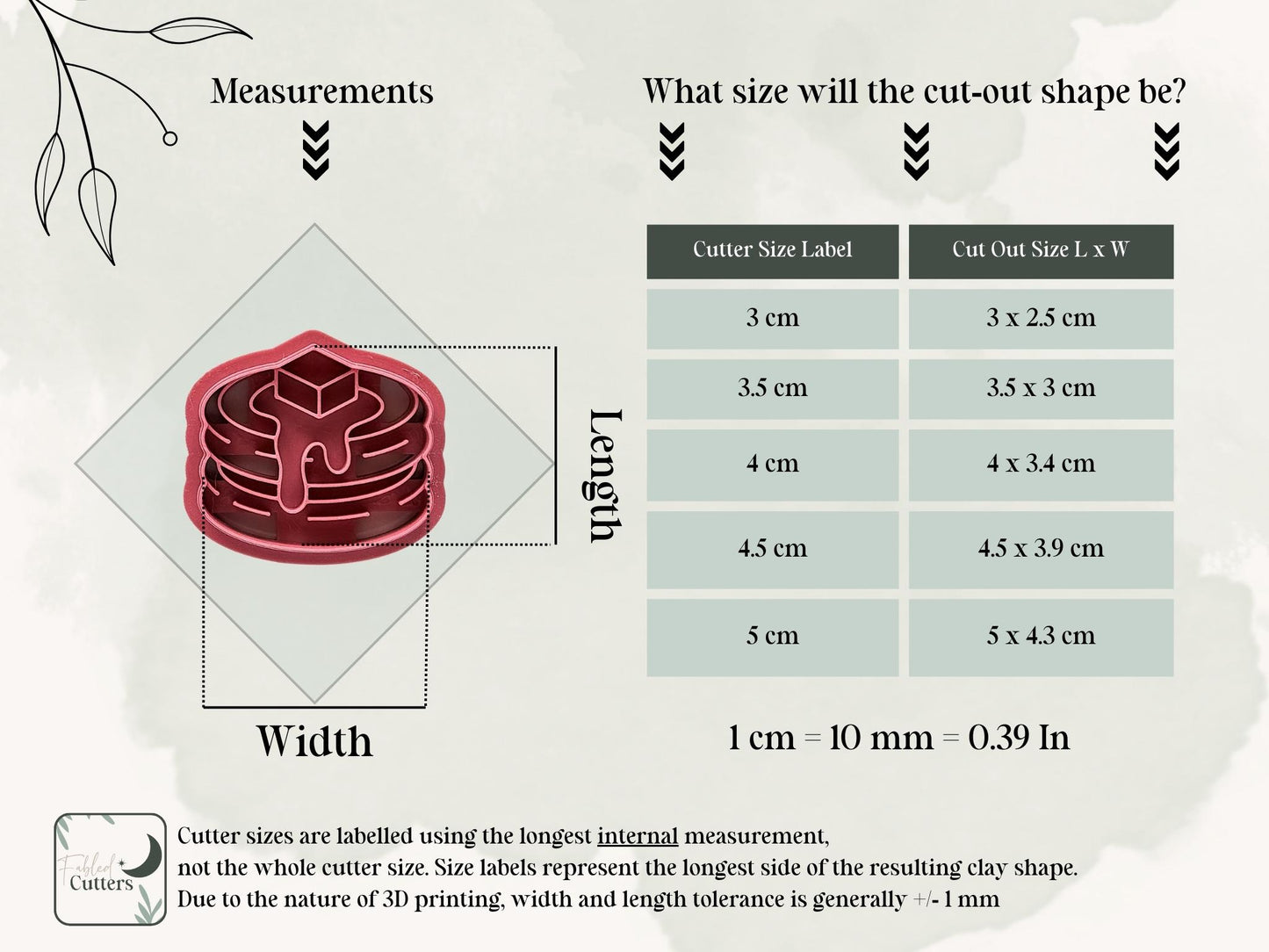 Buttery Pancake Clay Cutter, Desert Themed Polymer Clay & Fondant Cutting Tool-Food Themed Clay Cutters