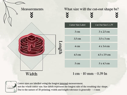 Buttery Pancake Clay Cutter, Desert Themed Polymer Clay & Fondant Cutting Tool-Food Themed Clay Cutters