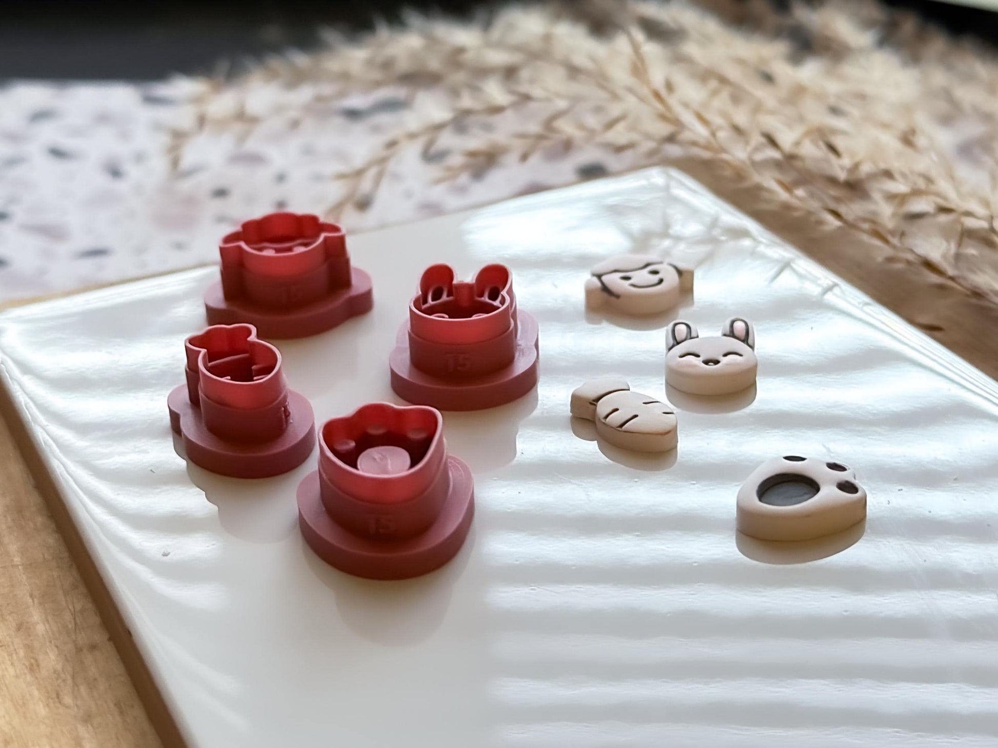 Spring themed miniature clay cutters for Easter jewellery making by Fabled Cutters