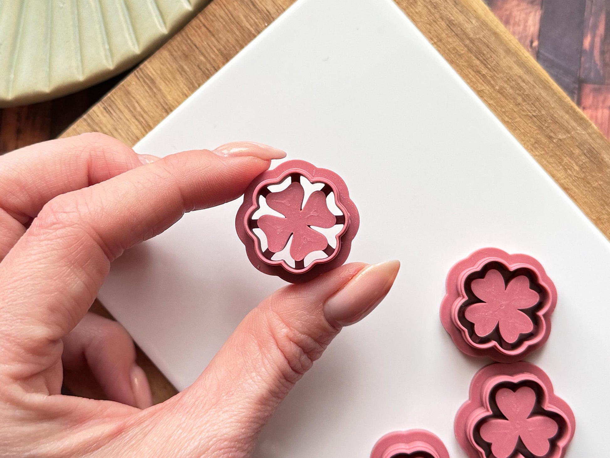 Debossing Clover Leaf Clay Cutter Set, Mixture of 4 Leaf & 3 Leaf Designs-Animal & Nature Cutters