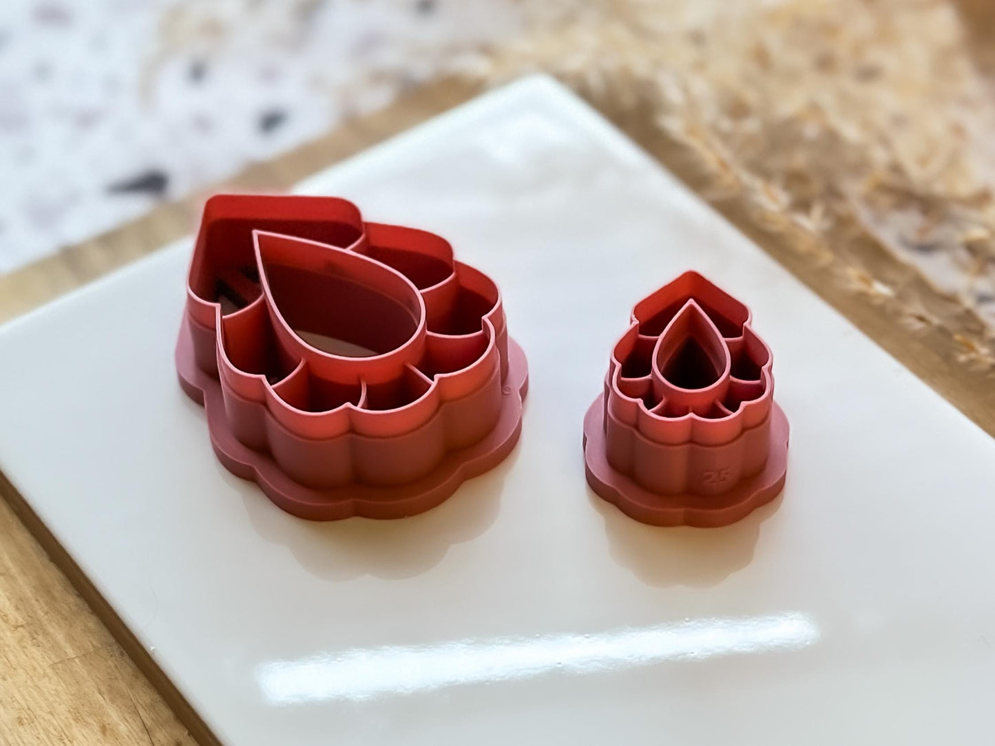 Patterned Tear Drop Polymer Clay Cutter For Jewellery Making-Simple Clay Cutters