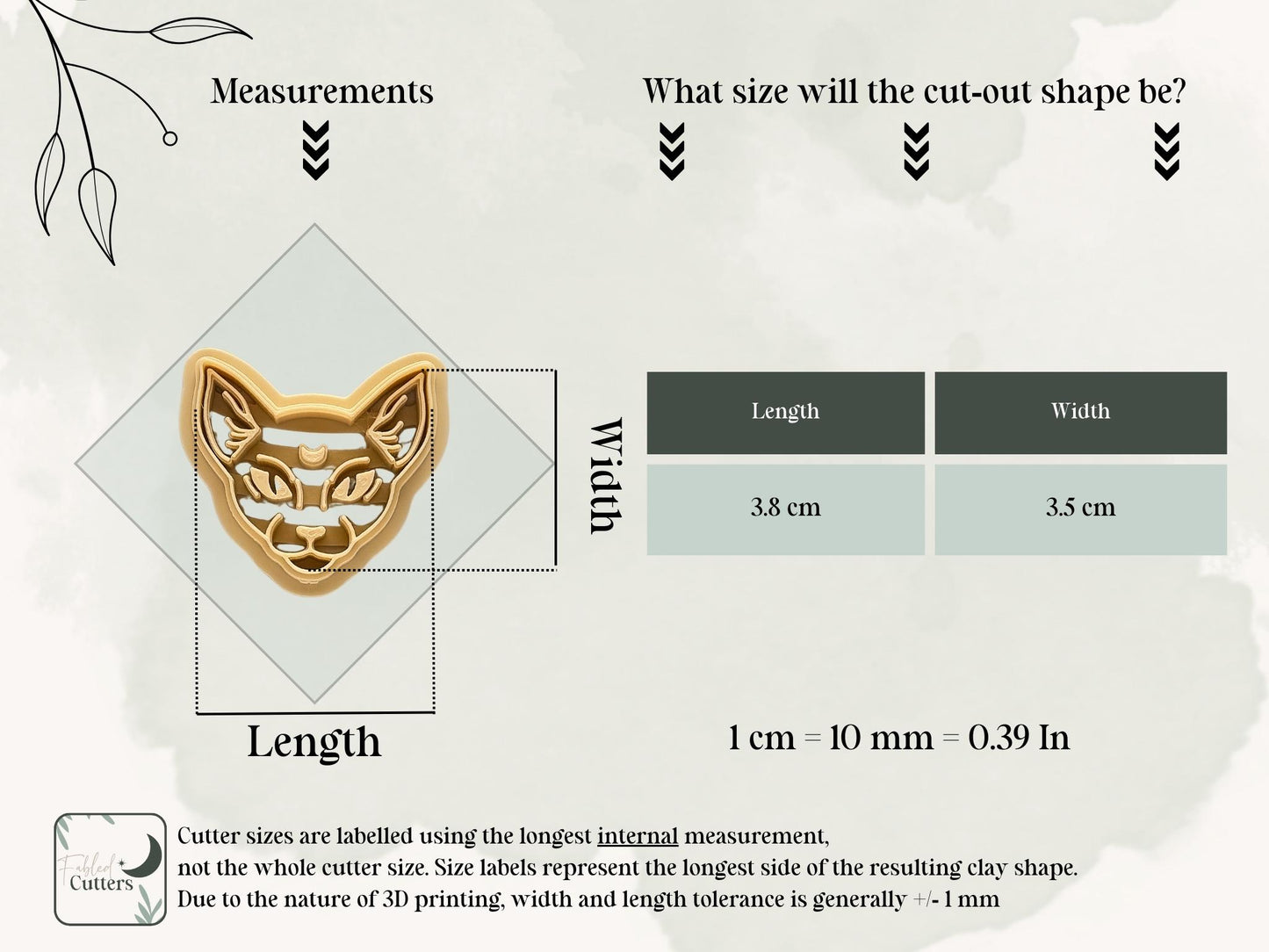 Sphynx Cat Cutter, Mystical Animal, For Polymer Clay & Fondant, 3.8 cm-Gothic Clay Cutters