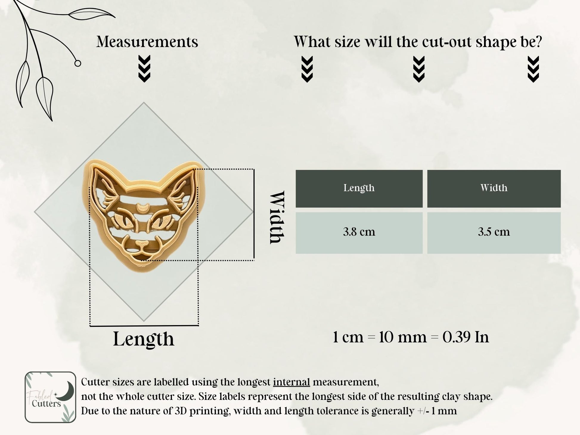 Sphynx Cat Cutter, Mystical Animal, For Polymer Clay & Fondant, 3.8 cm-Gothic Clay Cutters