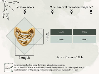Sphynx Cat Cutter, Mystical Animal, For Polymer Clay & Fondant, 3.8 cm-Gothic Clay Cutters