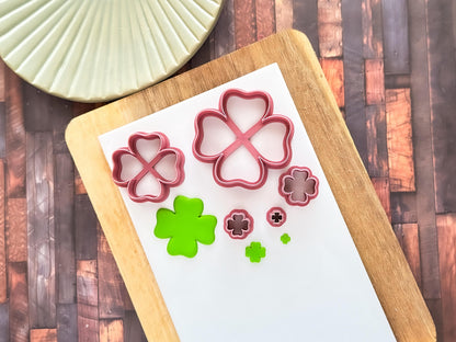 Four Leaf Clover Cutter, Outline Shape For Polymer Clay & Fondant 0.5 - 7 cm-Floral Clay Cutters