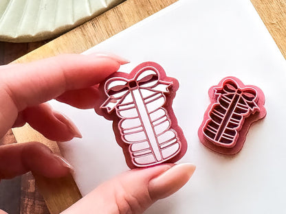 Macaron Stack Clay Cutter, Triple Layer With Bow, Dessert Themed Polymer Clay & Fondant Tool-Food Themed Clay Cutters