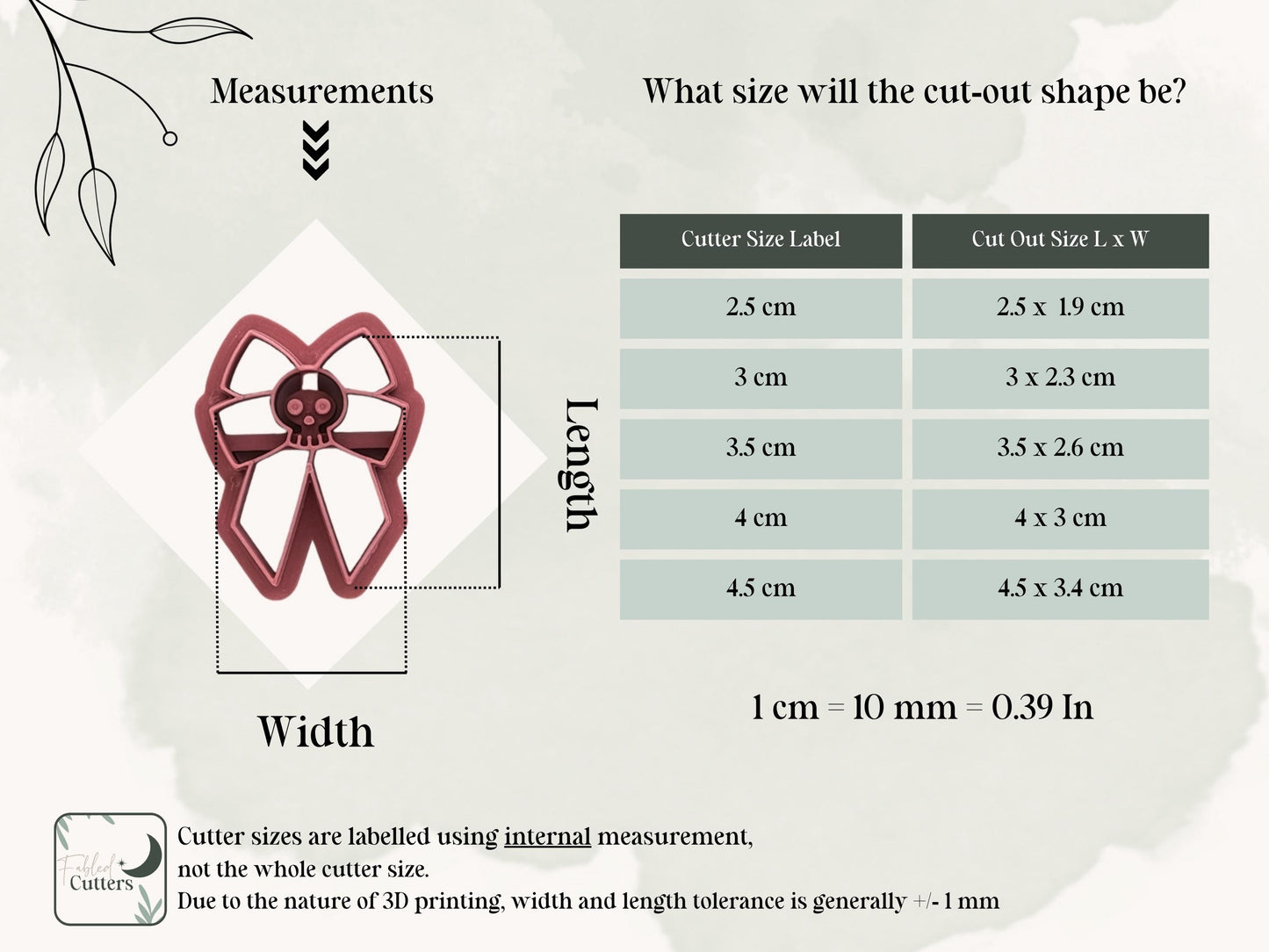 Gothic Bow Clay Cutter 1, Skull Ribbon Polymer Clay And Fondant Tool-Gothic Clay Cutters