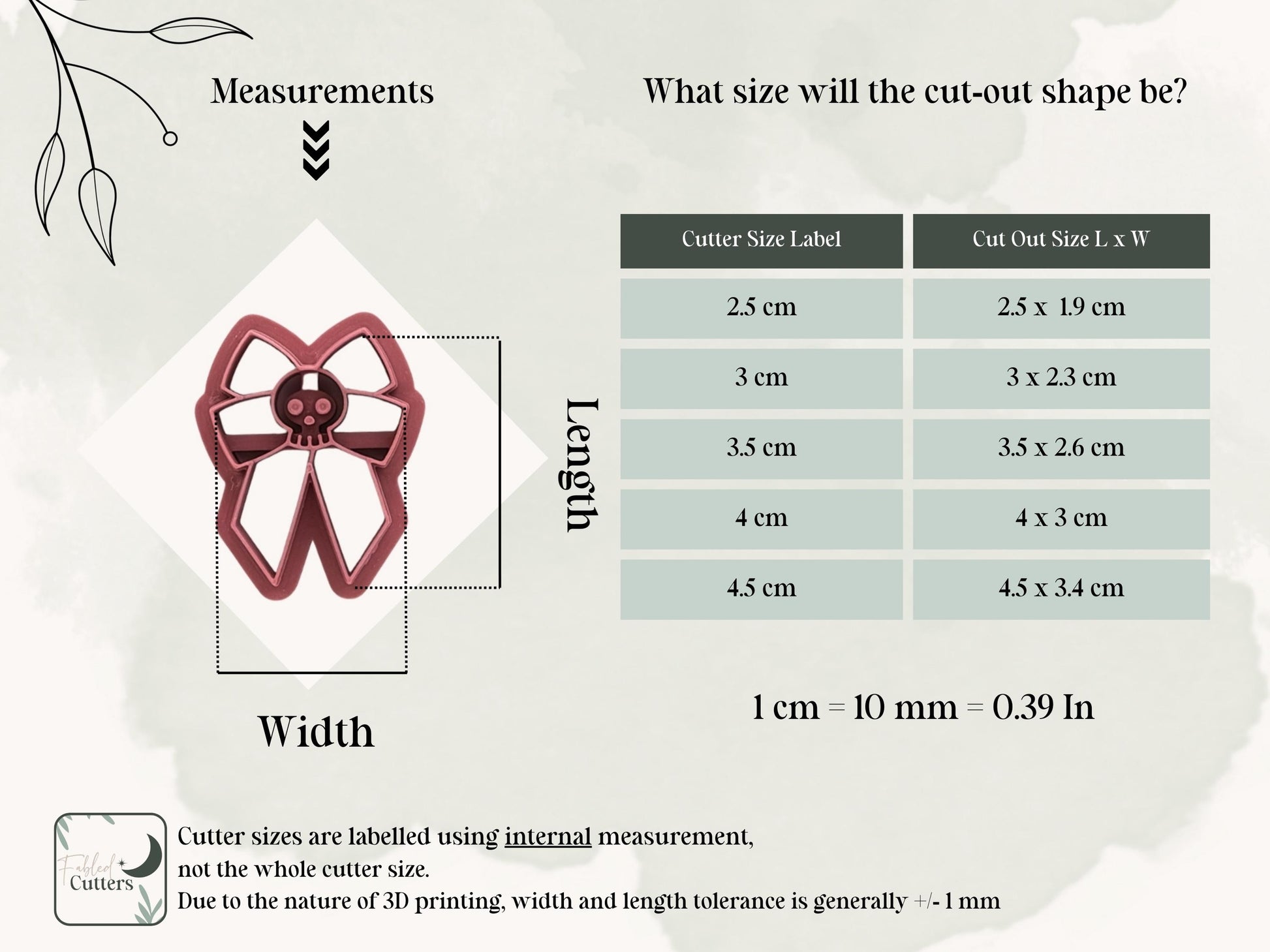 Gothic Bow Clay Cutter 1, Skull Ribbon Polymer Clay And Fondant Tool-Gothic Clay Cutters