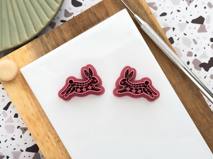 Scandi Folk Rabbit Clay Cutter, Polymer Clay & Fondant Boho Animal Tool-Boho Clay Cutters