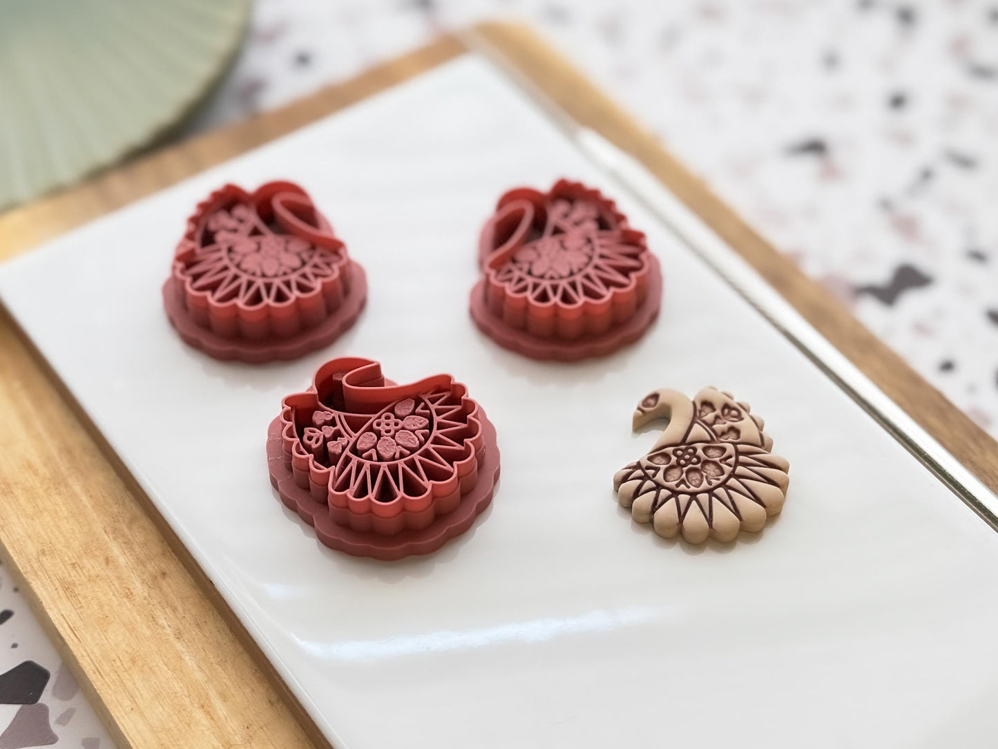 Scandi Folk Swan Clay Cutter, Polymer Clay & Fondant Boho Animal Tool-Boho Clay Cutters