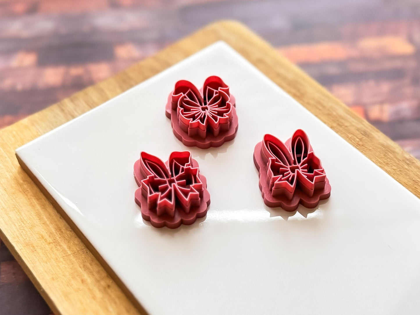 Easter Bunny Ear & Bow Cutter Set For Polymer Clay And Fondant-Easter Clay Cutters